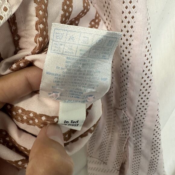 Ted Baker London Flip Cuff Shirt Size 4 (M) Men Pink Stripe Cotton Turkey Mint‎ - Picture 13 of 16